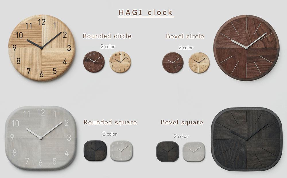 HAGI clock - Bevel circle　SASAKI【旭川クラフト(木製品/壁掛け時計)】ハギクロック / ササキ工芸【ash】_03458