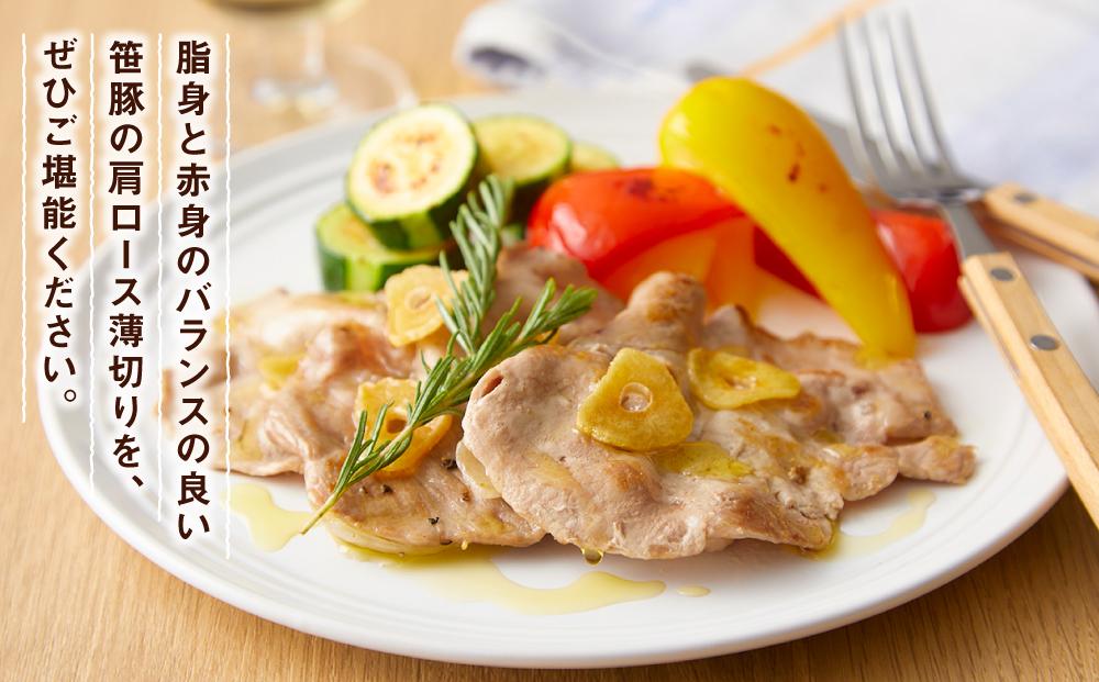 【定期便】【旭川産ブランド豚】笹豚肩ロース薄切り900g(300g×3パック)×3ヶ月隔月発送_04827