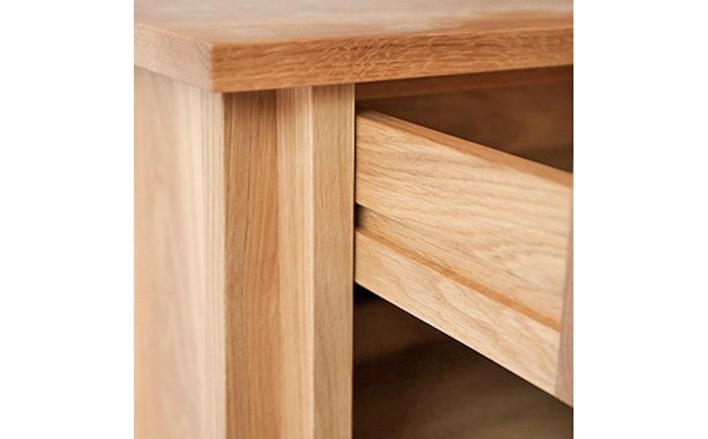 旭川家具　山室家具製作所　ALTO(アルト)　No.5　ナイトテーブル　ナラ 【 国産 無垢 インテリア 木製 ナチュラル ナイトテーブル サイドテーブル 収納 北海道 】 _00522