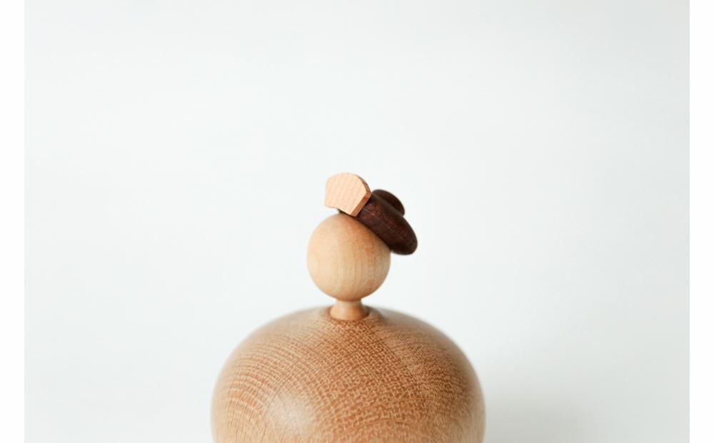 旭川クラフト K-WOOD(ケイ ウッド) ひな人形 まるびな 【 国産 無垢 インテリア 木製 ナチュラル 雛人形 コンパクト 節句 ひな祭り お雛様 プレゼント 北海道 】_00781
