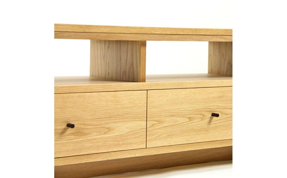 旭川家具 山室家具製作所 PROTO(プロト) No.608 TVボード 160 ナラ 【 国産 無垢 インテリア 木製 収納 テレビボード テレビ台 ローボード AVボード リビング 北海道 】 _00931