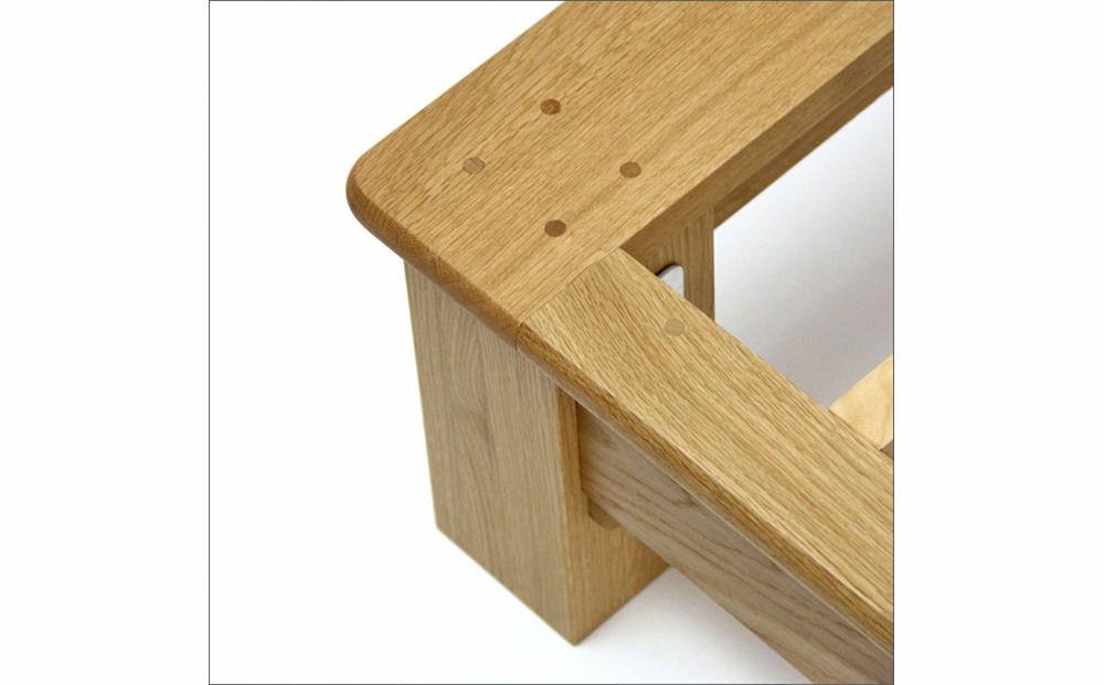 旭川家具 山室家具製作所 LINEA(リネア) No.106 シングルベッド ナラ 【 国産 無垢 インテリア 木製 ナチュラル すのこ シングル ベッドフレーム 寝室 北海道 】 _00932