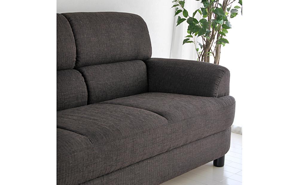 旭川家具 宮田産業 OLIVIA(オリビア) 3人掛けソファ ブラック色 【 国産 無垢 インテリア 木製 シック ソファ ソファー 2.5人掛け 3人掛け リビング ダイニング 北海道 】_00995