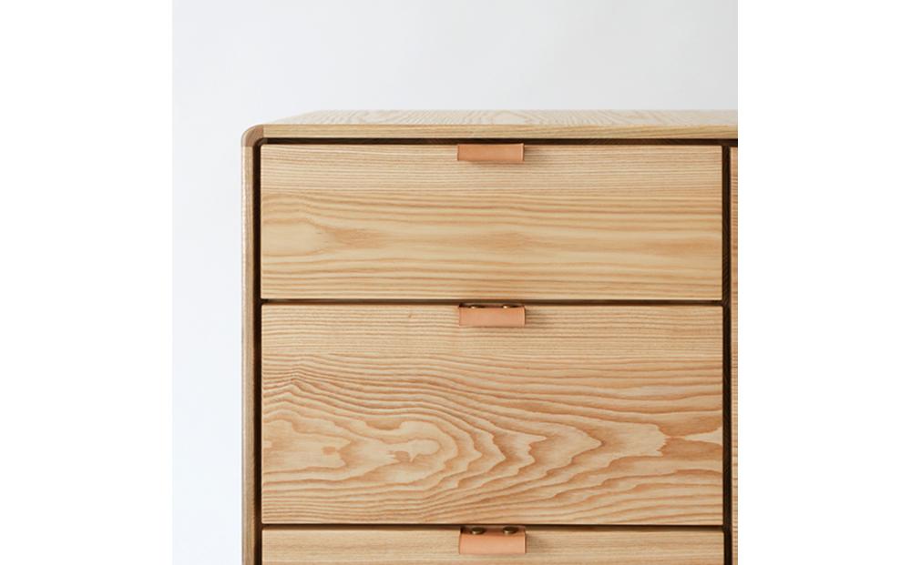 旭川家具 WOW WAO(ワオ) サイドボード パネル脚 【 国産 無垢 インテリア 木製 収納 ナチュラル キャビネット サイドボード リビング ダイニング 北海道 】 _01023