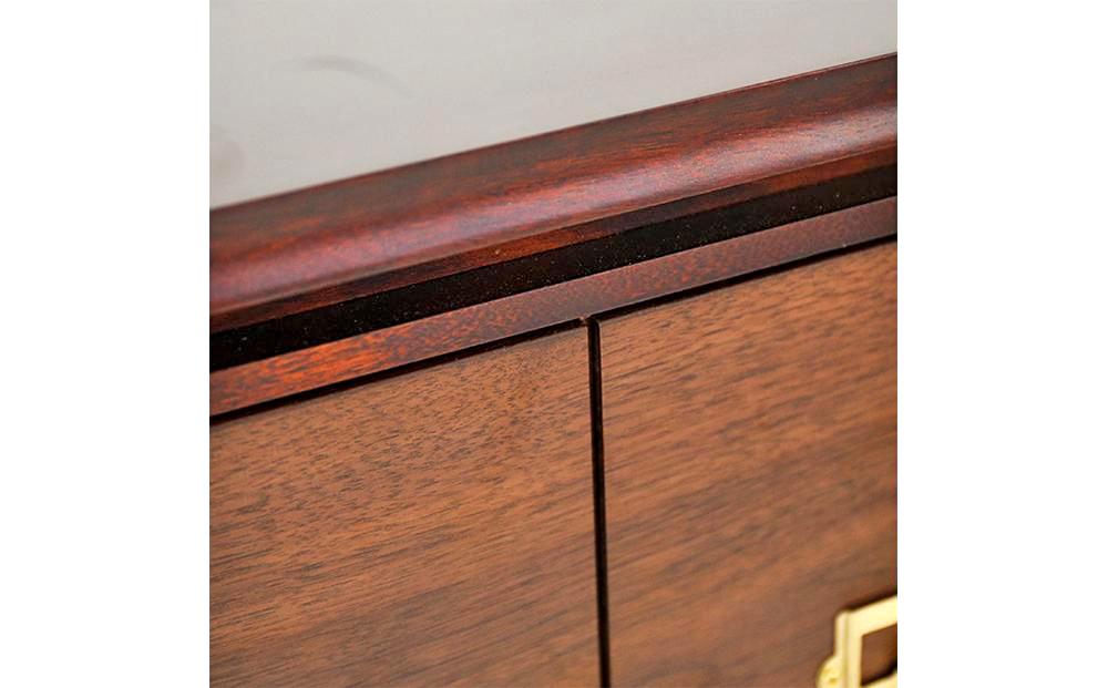 旭川家具　クリエイトファニチャー　Ｗ＆Ｂコンソールキャビネット 【 国産 無垢 インテリア 木製 収納 モダン ヴィンテージ キャビネット チェスト リビング ダイニング  ウォールナット カバ ビーチ 北海道 】 _01235