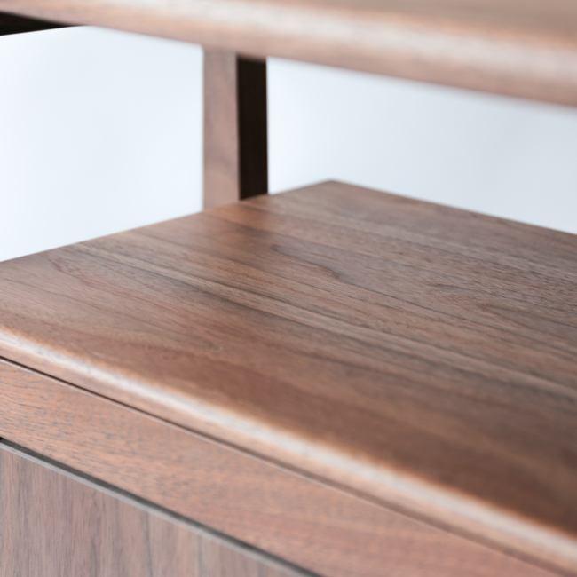 旭川家具　山室家具製作所　プロトNo.803キャビネット　ウォールナット 【 国産 無垢 インテリア 木製 収納 ナチュラル キャビネット チェスト リビング ダイニング 北海道 】 _01962