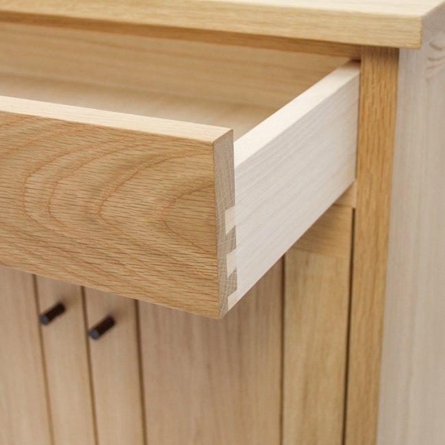 旭川家具　山室家具製作所　プロトNo.621キャビネット60　ナラ 【 国産 無垢 インテリア 木製 収納 ナチュラル キャビネット チェスト リビング ダイニング 北海道 】 _01965