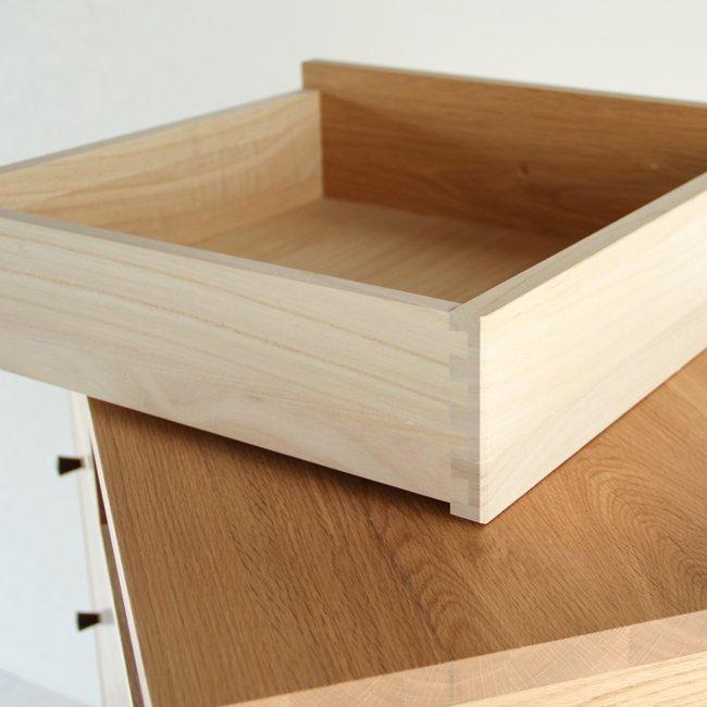 旭川家具　山室家具製作所　プロトNo.802チェスト(6段)　ナラ 【 国産 無垢 インテリア 木製 収納 ナチュラル キャビネット チェスト リビング ダイニング 北海道 】 _01969