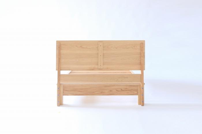 旭川家具 MUKU工房オリジナル ムク ベッド シングル ナラ 【 国産 無垢 インテリア 木製 ナチュラル すのこ シングルベッド ベッドフレーム 寝室 北海道 】 _02928
