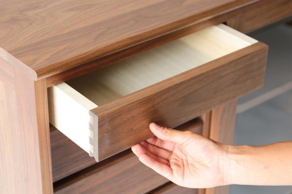 旭川家具 MUKU工房オリジナル ムク キャビネット ウォールナット 【 国産 無垢 インテリア 木製 収納 ナチュラル キャビネット チェスト リビング ダイニング 北海道 】 _03236