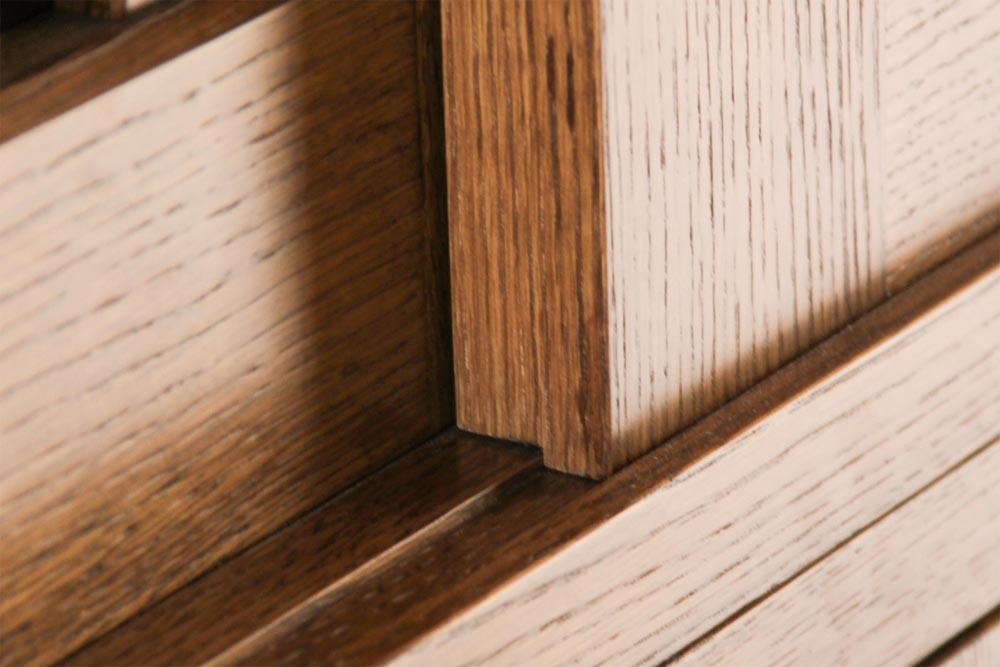 旭川家具 山室家具製作所 民芸家具 北の匠(H) No.2 水屋 120 ナラ 【 国産 無垢 インテリア 木製 収納 民芸 ダイニングボード 食器棚 キッチンボード ダイニング キッチン 北海道 】 _03245