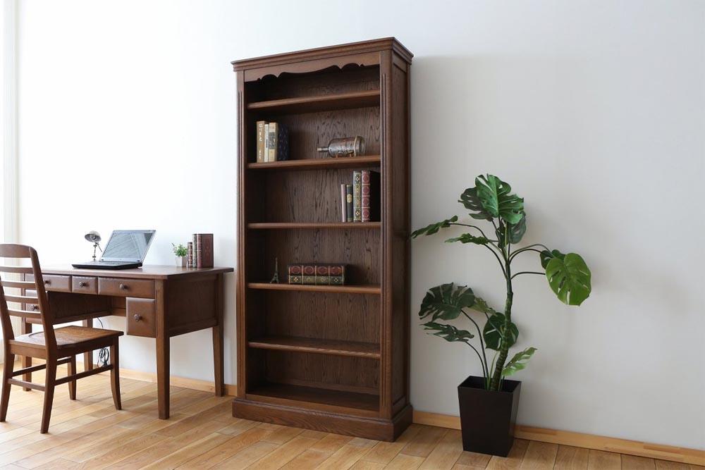 旭川家具 山室家具製作所 エスポアール No.115 オープン書棚 【 国産 無垢 インテリア 木製 シックチェスト タンス 収納 本棚 ブックシェルフ ダイニング 書斎 北海道 】 _03414