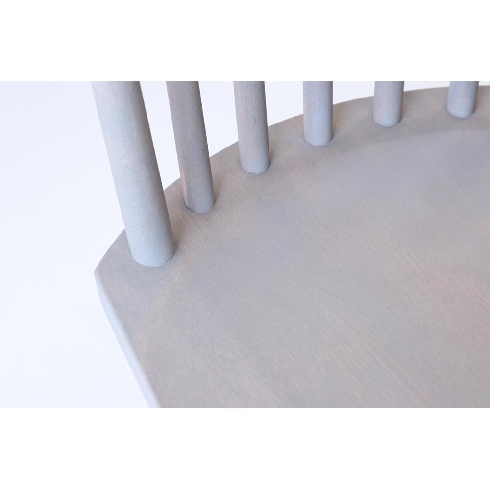 旭川家具 クリエイトファニチャー 北海 ウィンザーチェア カバ(グレー) 【 国産 無垢 インテリア 木製 クラシック チェア 椅子 チェアー ダイニングチェア ウィンザーチェア 北海道 】 _03861