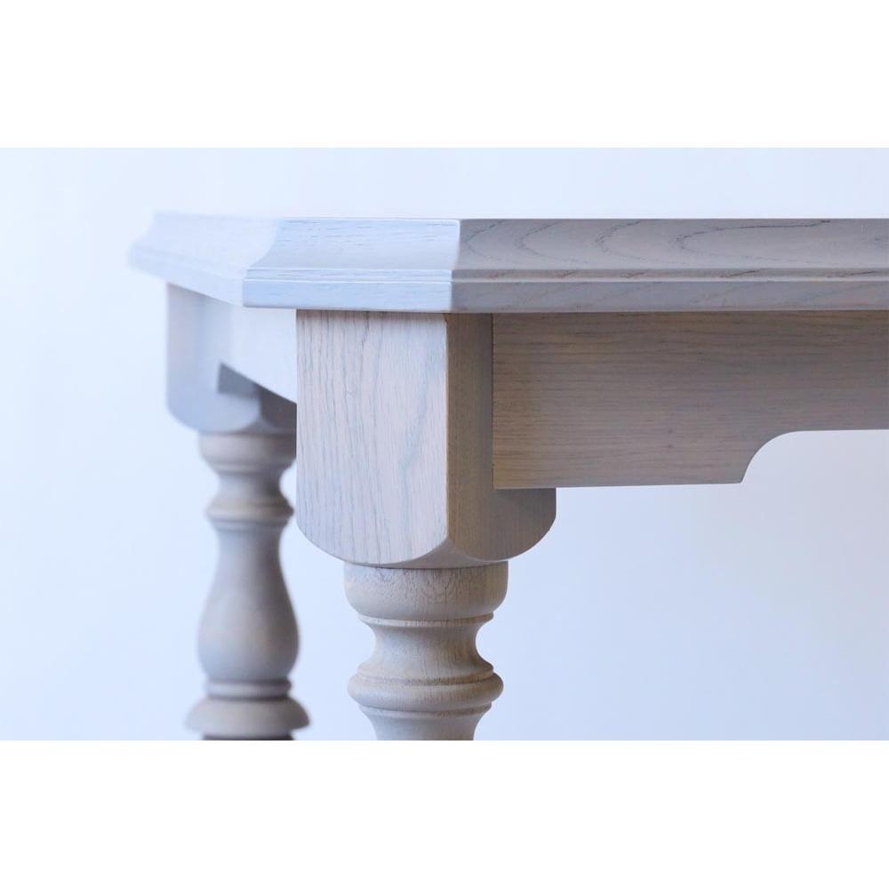 旭川家具 クリエイトファニチャー 北海 ダイニングテーブル オーク(グレー) 【 国産 無垢 インテリア 木製 クラシック ダイニングテーブル 食卓テーブル ダイニング 北海道 】 _03863