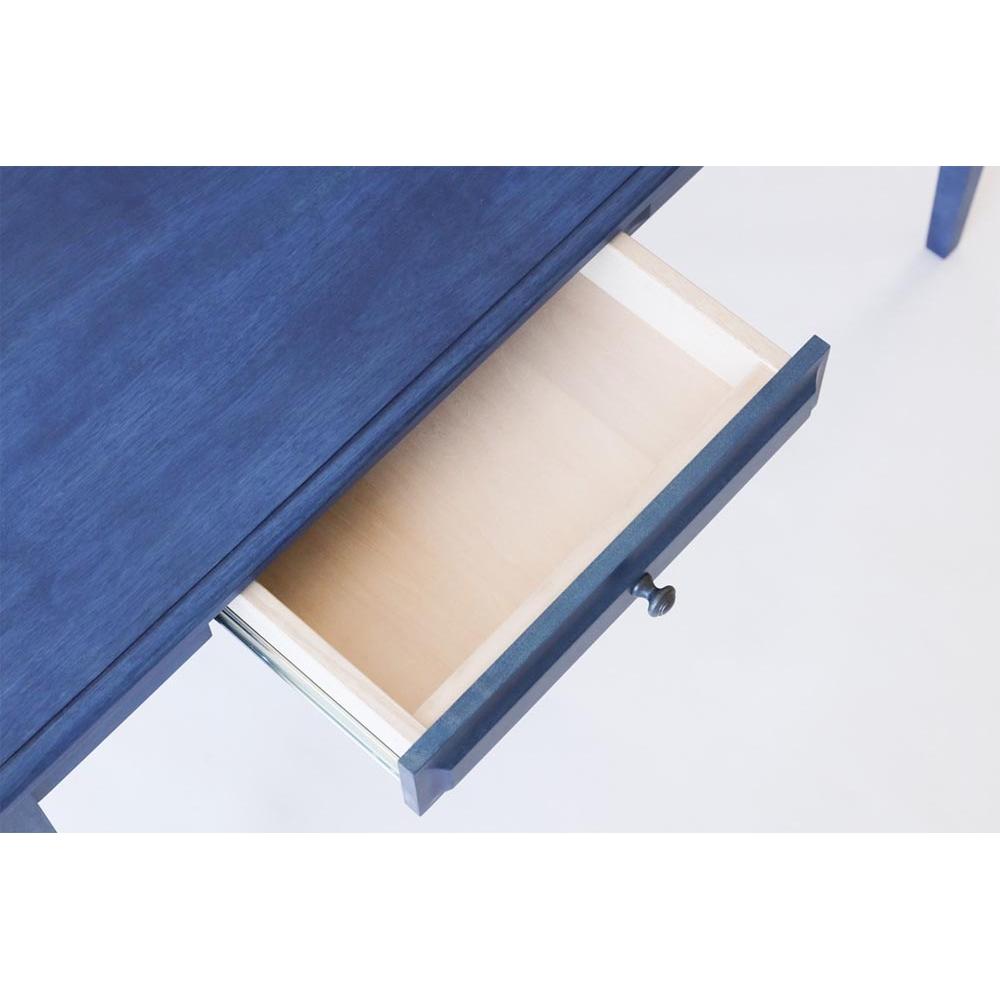 旭川家具 クリエイトファニチャー 北海 デスク カバ(ネイビー) 【 国産 無垢 インテリア 木製 クラシック コンパクト 机 パソコンデスク ワークデスク 勉強机 北海道 】 _03866