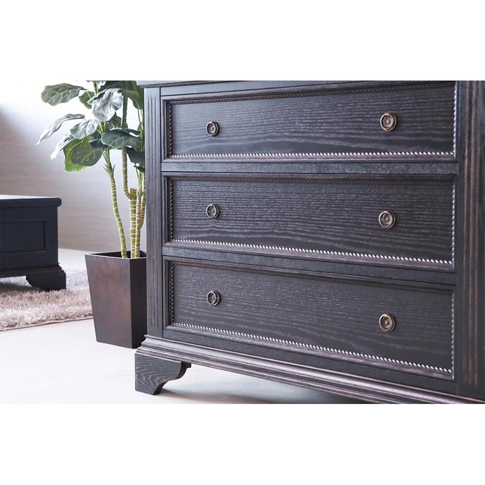 旭川家具 クリエイトファニチャー テーラー チェスト 【 国産 無垢 インテリア 木製 クラシック レトロ エイジング 収納 キャビネット サイドボード リビング ダイニング 北海道 】 _03869