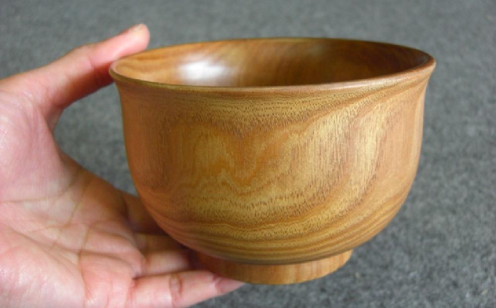 【ギフト用】旭川産の槐（えんじゅ）お椀ふた付 ペア_00493