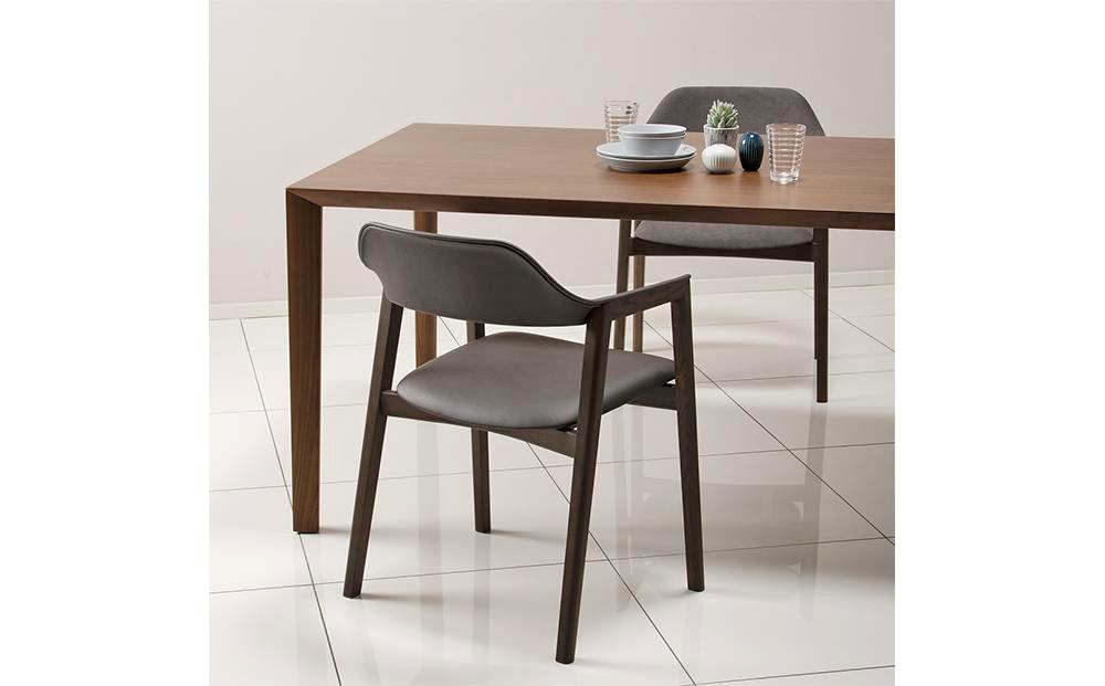 旭川家具 カンディハウス TEN アームチェアーUB（座張） 北海道タモDBR／MG-CGY_00731