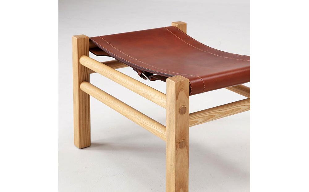 旭川家具 カンディハウス TACK イージーチェアー＆オットマン　北海道タモNF SO-BR_01342