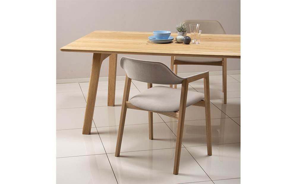 旭川家具 カンディハウス TEN アームチェアーUB（座張） 北海道タモNF／ウルトラスエードLGY_00728