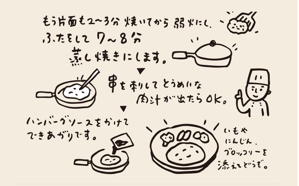 レストランの北海道牛肉100％ハンバーグ6個セット _01383