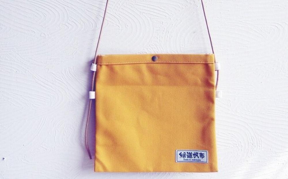 旭川発の帆布バッグ「緑道帆布」2wayサコッシュ(マスタード)_00361