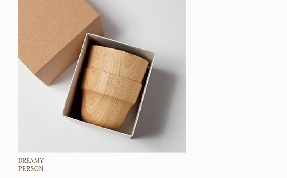 木製コップセット”Oyaco-p（オヤコップ）”　（旭川クラフト）