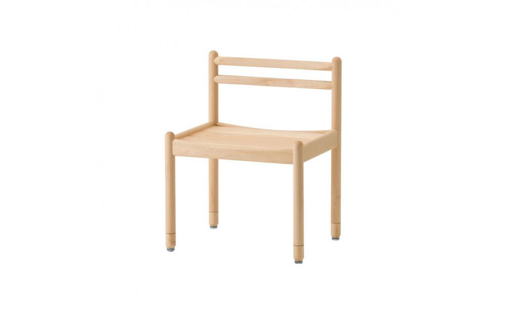 旭川家具　コサイン　coittiチェア(延長脚50) 【 旭川家具 北海道 旭川市 木製 家具 高さ調節OK 子どもから大人まで 学習椅子 作業椅子 背もたれ付きシンプル ナチュラル 手作り 北欧 おしゃれ 天然木 無垢 】_01142