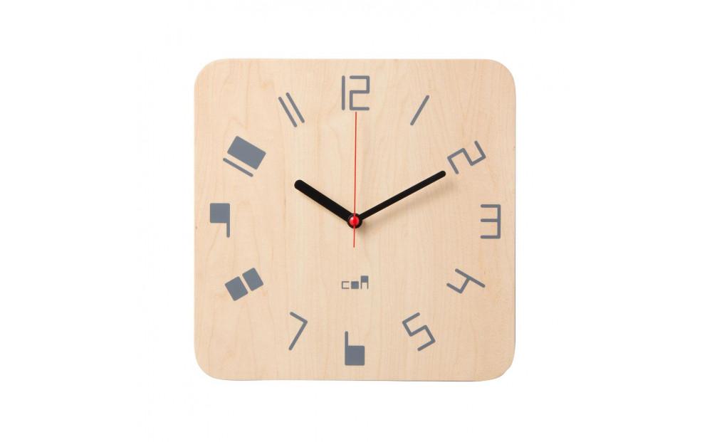 【ギフト用】旭川家具　コサイン　coaナンバークロック ナチュラル 掛け時計 25×4.5×25cm 約900g 【 旭川家具 北海道 旭川市 木製 家具エグゼクティブ ハイクラス デザイナーズ シンプル ナチュラル 手作り 北欧 おしゃれ 天然木 無垢 】_01755
