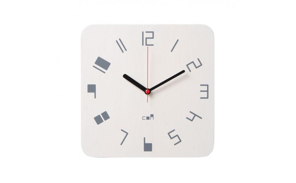 旭川家具　コサイン　coaナンバークロック ホワイト 掛け時計 25×4.5×25cm 約900g 【 旭川家具 北海道 旭川市 木製 家具 壁掛け時計 選べるカラー オリジナルフォント リビング ダイニング ベッドルーム 贈り物 プレゼント 記念品 エグゼクティブ ハイクラス デザイナーズ シンプル ナチュラル 手作り 北欧 おしゃれ 天然木 無垢 】_01756