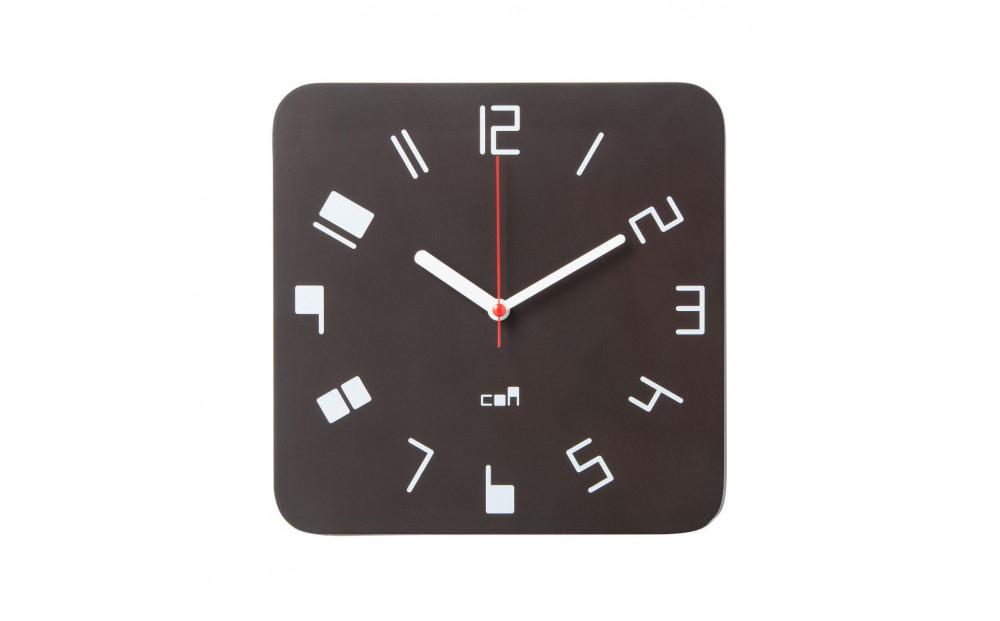 【ギフト用】旭川家具　コサイン　coaナンバークロック ブラウン 掛け時計 25×4.5×25cm 約900g 【 旭川家具 北海道 旭川市 木製 家具エグゼクティブ ハイクラス デザイナーズ シンプル ナチュラル 手作り 北欧 おしゃれ 天然木 無垢 】_01758