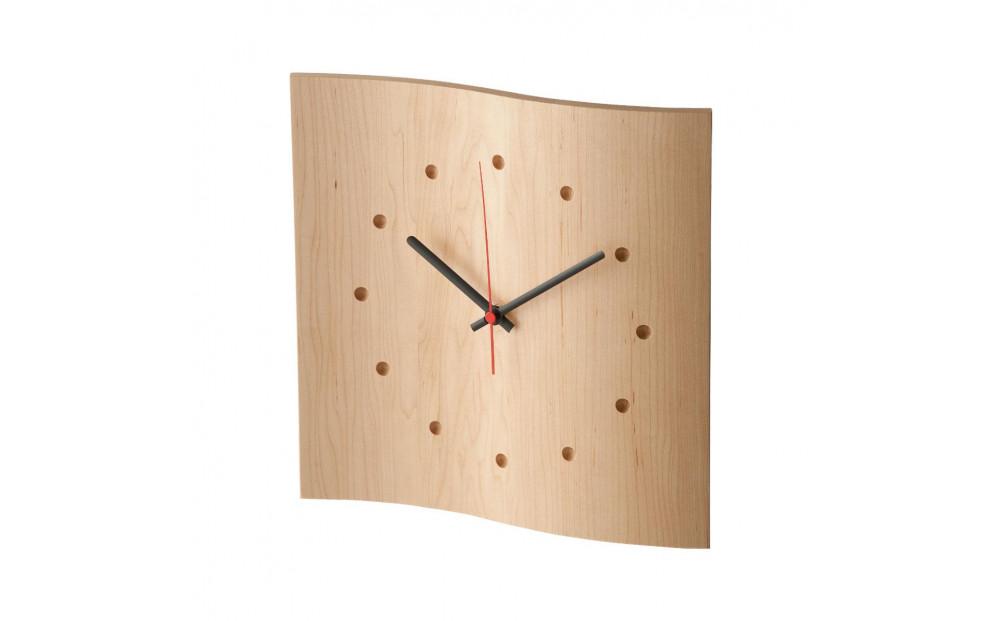 【ギフト用】旭川家具　コサイン　マイン掛け時計　メープル 【 旭川家具 北海道 旭川市 木製 家具 壁掛け時計 選べる樹種 インテリア時計 贈り物 プレゼント 記念品 新築祝い 開業祝い インテリアアクセサリー インテリア小物 シンプル ナチュラル 手作り 北欧 おしゃれ 天然木 無垢 】_02004