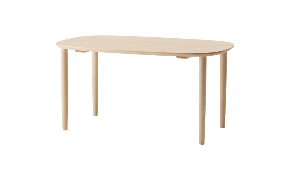 旭川家具　コサイン　ダンランテーブル 140　メープル 【 旭川家具 北海道 旭川市 木製 家具 ダイニングテーブル ゆったり 4人掛け 楕円形 四人暮らし ファミリー  選べる樹種 シンプル ナチュラル 手作り 北欧 おしゃれ 天然木 無垢 】_02008