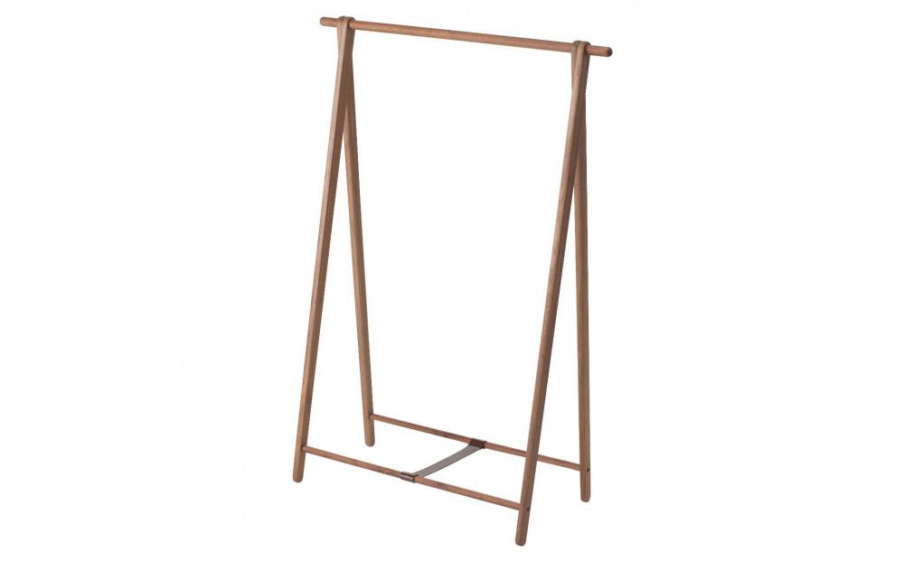 旭川家具　コサイン　ドレスラック(ワイド)　ウォルナット 【 旭川家具 北海道 旭川市 木製 家具 コート掛け ハンガーラック 洋服掛け 木製ラック 選べる樹種 シンプル ナチュラル 手作り 北欧 おしゃれ 天然木 無垢 】_02013