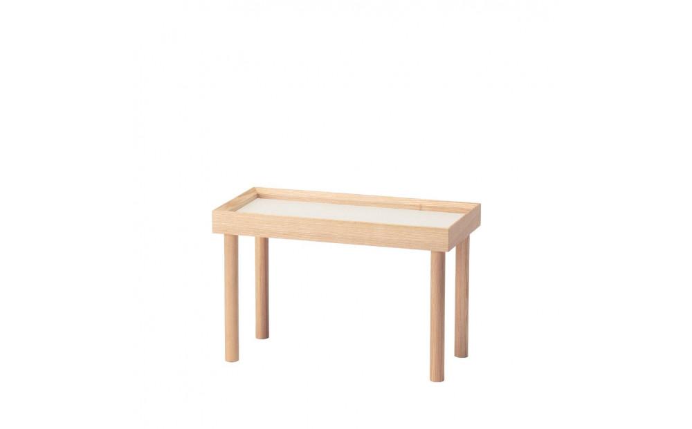 旭川家具　コサイン　プラント ラック (S) 【 旭川家具 北海道 旭川市 木製  家具 北海道産材 タモ タモ材 ヤチダモ 観葉植物 花台 ディスプレイ台 飾り台 モイス板 吸湿板付き 植物台 園芸 地材地消 シンプル ナチュラル 手作り 北欧 おしゃれ 天然木 無垢 】_01871