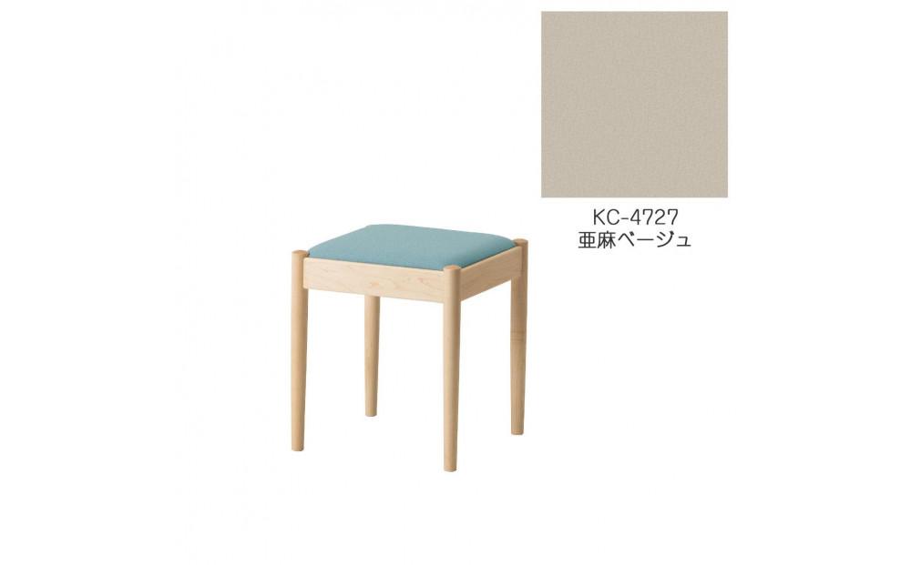 旭川家具　コサイン　フォルクスツール メープル　KC亜麻ベージュ_03578 KC亜麻ベージュ_03578