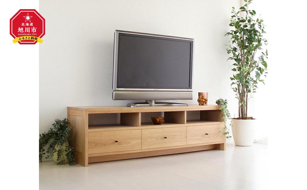 旭川家具 山室家具製作所 PROTO(プロト) No.608 TVボード 160 ナラ 【 国産 無垢 インテリア 木製 収納 テレビボード テレビ台 ローボード AVボード リビング 北海道 】 _00931