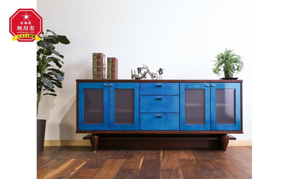旭川家具 クリエイトファニチャー ヨッペン サイドボード 【 国産 無垢 インテリア 木製 収納 モダン ヴィンテージ キャビネット チェスト リビング ダイニング  ウォールナット カバ ビーチ 北海道 】 _00986