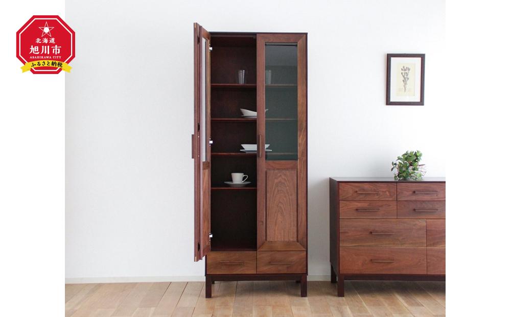 旭川家具 クリエイトファニチャー W&B(ダブルアンドビー) キャビネット 70 【 国産 無垢 インテリア 木製 収納 モダン ヴィンテージ キャビネット チェスト リビング ダイニング  ウォールナット カバ ビーチ 北海道 】 _00990