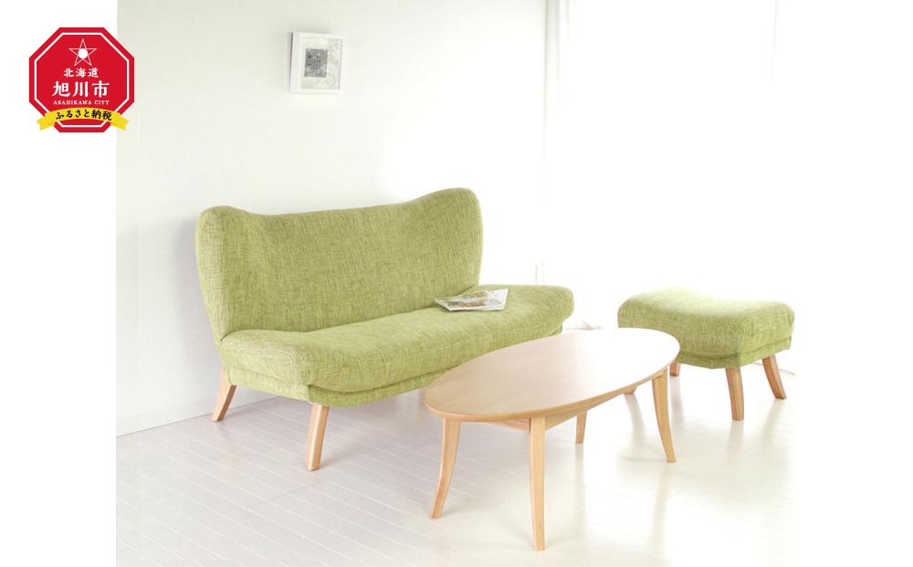 旭川家具 宮田産業 CAPA(キャパ) 2人掛けソファ タモ 【 国産 無垢 インテリア 木製 ナチュラル ソファ ソファー 2人掛け 2.5人掛け コンパクトソファ リビング ダイニング 北海道 】_01374
