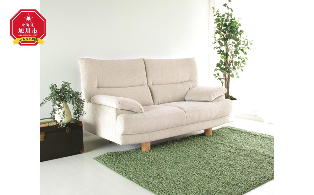 旭川家具　宮田産業 ARON(アーロン) 2人掛けソファ 【 国産 無垢 インテリア 木製 ナチュラル ソファ ソファー 2人掛け リビング ダイニング 北海道 】_01376