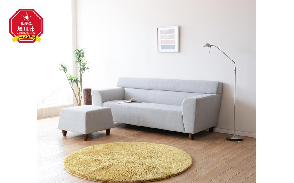 旭川家具　宮田産業　ビルド アームズ3人掛けソファ　ブラウン 【 国産 無垢 インテリア 木製 ラグジュアリー ソファ ソファー 2.5人掛け 3人掛け リビング ダイニング 北海道 】_01514