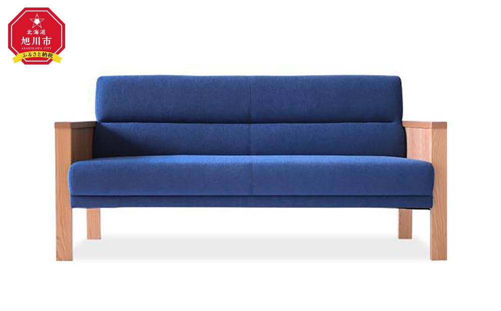旭川家具 MUKU工房オリジナル MKソファ 140 チェリー 【 国産 無垢 インテリア 木製 ナチュラル ソファ ソファー 2人掛け コンパクトソファ リビング ダイニング 北海道 】_01788