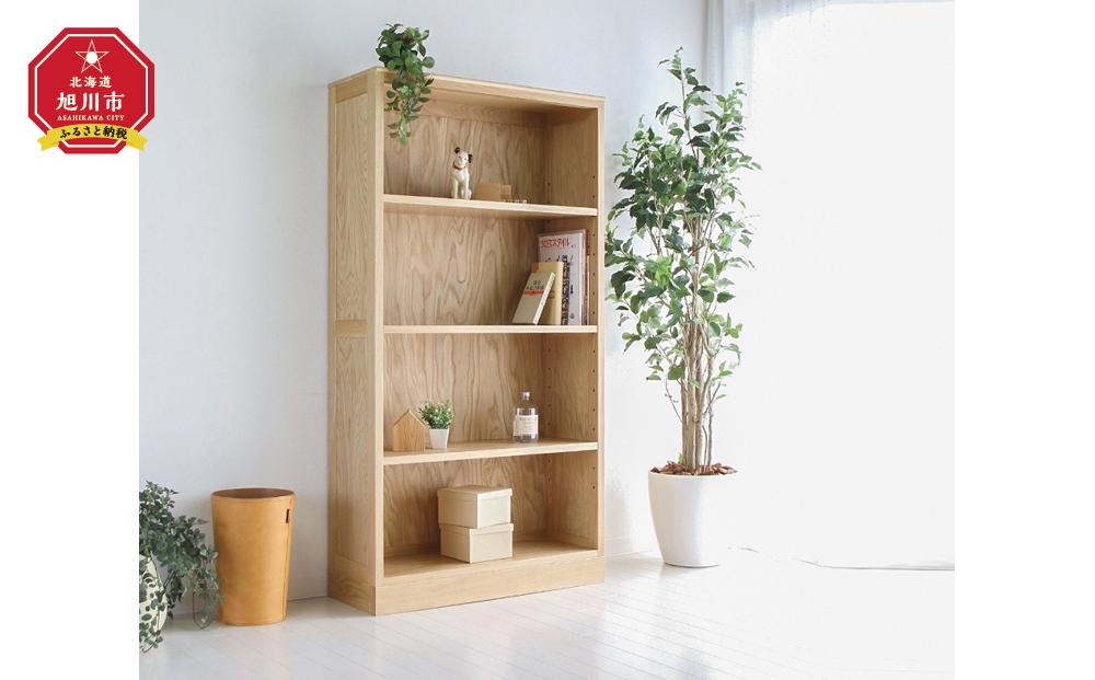 旭川家具　山室家具製作所　プロト No.416オープン棚　ナラ 【 国産 無垢 インテリア 木製 収納 ナチュラル キャビネット 書棚  本棚 シェルフリビング ダイニング 北海道 】 _01959