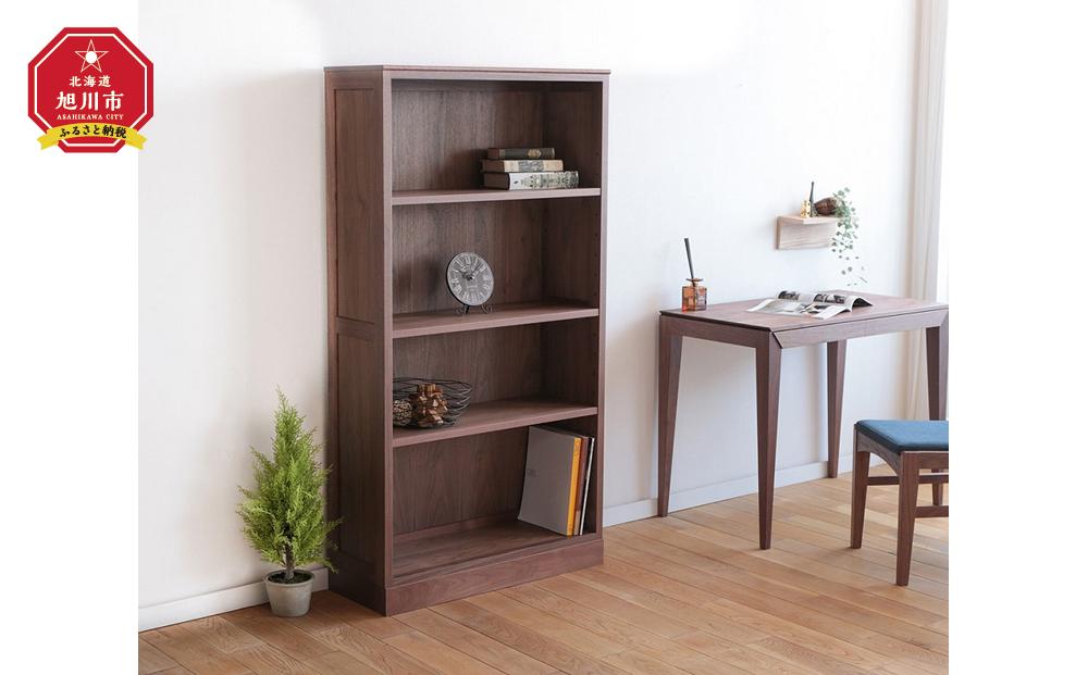 旭川家具 山室家具製作所 プロトNo.416 オープン棚 ウォールナット 【 国産 無垢 インテリア 木製 収納 ナチュラル キャビネット 書棚  本棚 シェルフリビング ダイニング 北海道 】 _01960