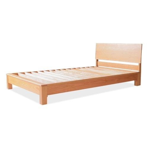 旭川家具 MUKU工房オリジナル ムク ベッド セミダブル チェリー 【 国産 無垢 インテリア 木製 ナチュラル すのこ セミダブルベッド ベッドフレーム 寝室 北海道 】 _03226