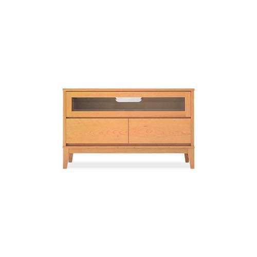 旭川家具 MUKU工房オリジナル ムク TVボード 90 チェリー 【 国産 無垢 インテリア 木製 収納 ナチュラル テレビボード テレビ台 ローボード AVボード リビング 北海道 】 _03241