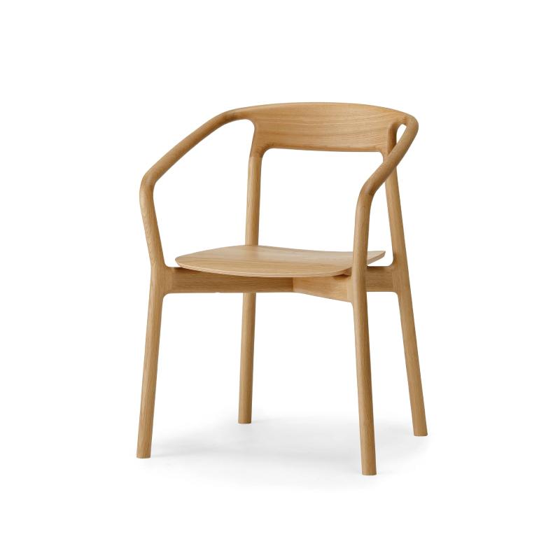 旭川家具 カンディハウス コレント アームチェアー（木座） 北海道ナラNF_00280