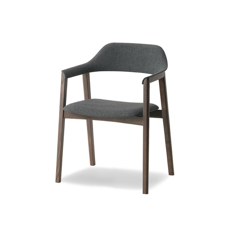 旭川家具 カンディハウス TEN アームチェアーUB（座張） 北海道タモDBR／トニカDGY_00278