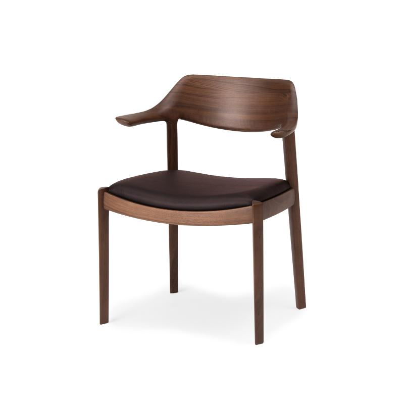 旭川家具 カンディハウス WING LUX サイドチェアーH ウォルナットCW／MR-DBR_00469